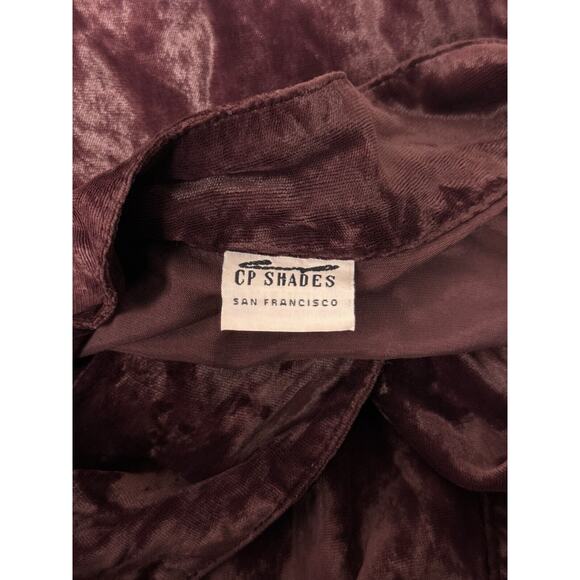CP Shades Jacket Small Womens Wine Red Crushed Velvet Button Up Collared - Picture 7 of 8